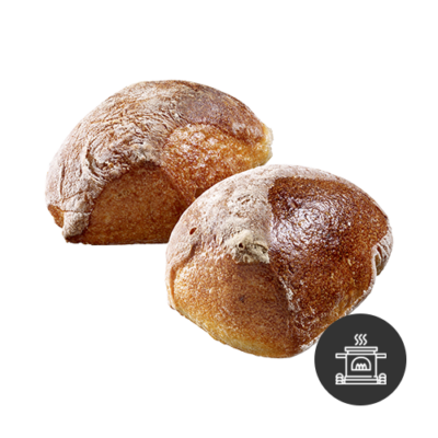 Zwei Paillasse Brötchen aus dem Holzofen
