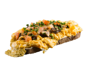Eibrot mit Champignons