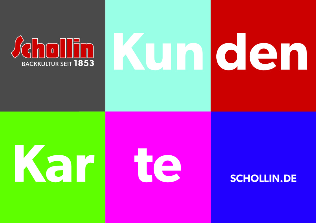 Schollin Kundenkarte Vorderseite Schollin Kundenkarte Vorderseite