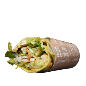 Eine Wrap Rolle mit Salat